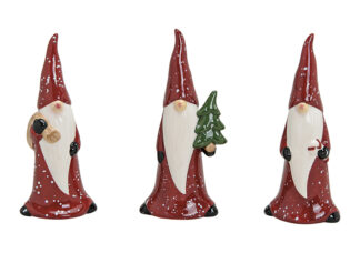 0-Santa Ceramica de 3 Varios  Modeloss. Los 8X6X18Cm